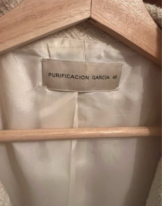 Chaqueta Tweed Beige Talla M