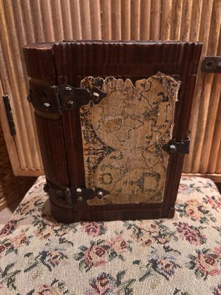 Caja decorativa mapa antiguo