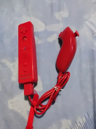Mando Wii Rojo + Nunchuk Rojo