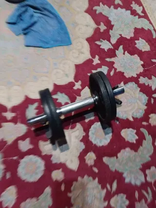 Mancuerna ajustable con 4 discos de 2kg