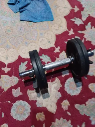 Mancuerna ajustable con 4 discos de 2kg