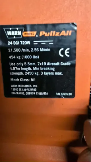 Cabrestante Eléctrico 24V. WARN