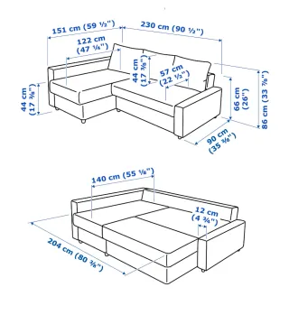 Sofá Cama Gris IKEA