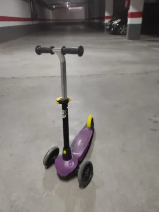 Patinete infantil Btwin 3 ruedas morado