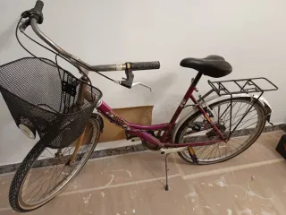 Bicicleta Paseo Morada con Cesta.
