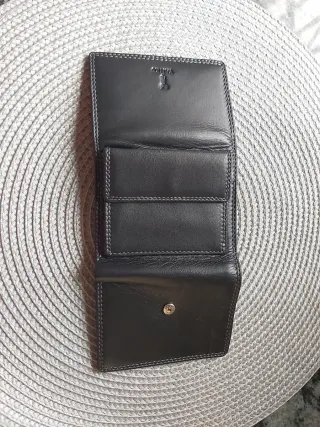 Cartera de piel Yanko negra