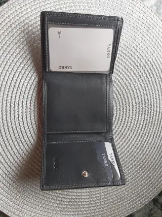 Cartera de piel Yanko negra