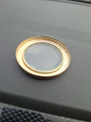 Scatolina rame vintage con vetro