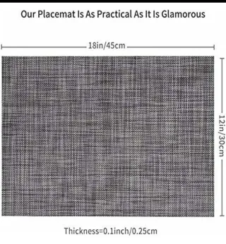 Set 4 Tovagliette Antiscivolo Grigie