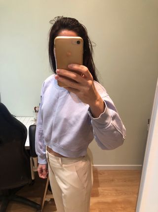 Sudadera Zara Lila Talla S