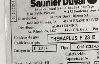 REPUESTOS DE CALDERA SAUNIER THEMAPLUS F23 E
