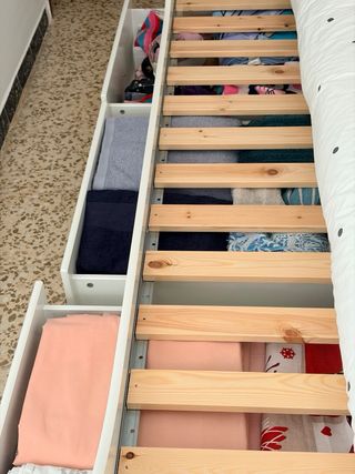 Cama nido blanca con cajones
