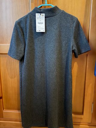 Vestido gris invierno Zara talla M