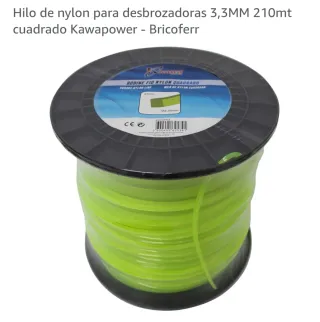 Hilo desbrozadora 3,3mm cuadrado 210mt