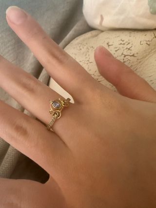 Anillo Pandora Cenicienta Azul y Oro