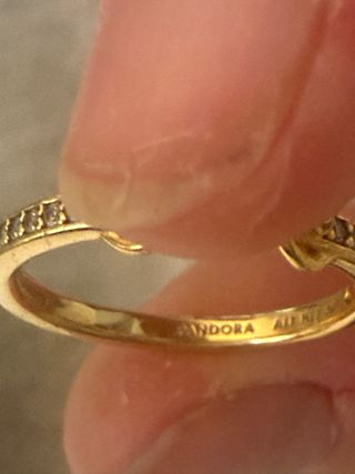 Anillo Pandora Cenicienta Azul y Oro