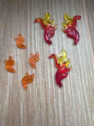 Lote lego ANTORCHAS Fuego Naranja y Rojow