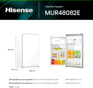 Frigorífico Hisense Bajo encimera usado.