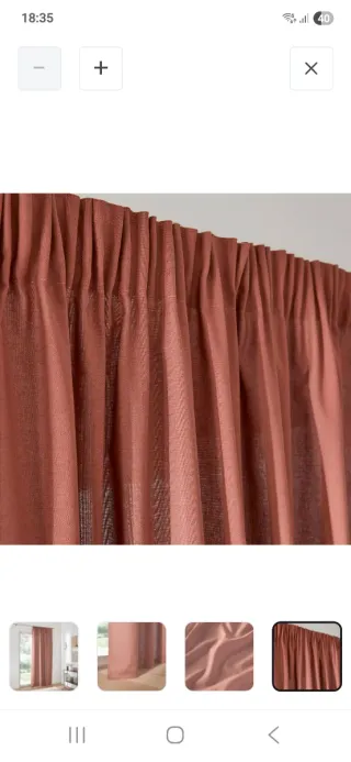 2 Cortinas J.Llibre tela roja ( teja)