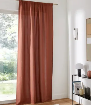 2 Cortinas J.Llibre tela roja ( teja)