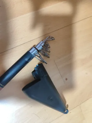 Caña de pescar con carrete