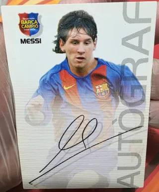 Messi Autógrafo Barça Campió Catalán