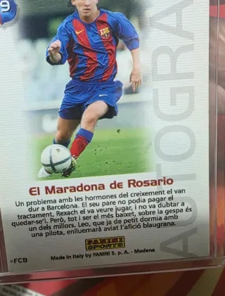 Messi Autógrafo Barça Campió Catalán