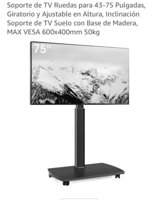 Soporte TV AOKCOS hasta 75 con ruedas