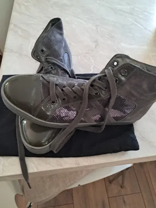 Scarpe Hogan Rebel donna grigio/argento