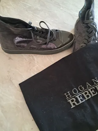 Scarpe Hogan Rebel donna grigio/argento
