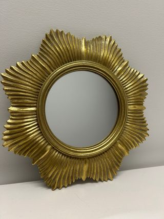 Set 2 Espejos Decorativos Dorados