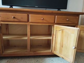 Mueble madera maciza 4 puertas y 4 cajones