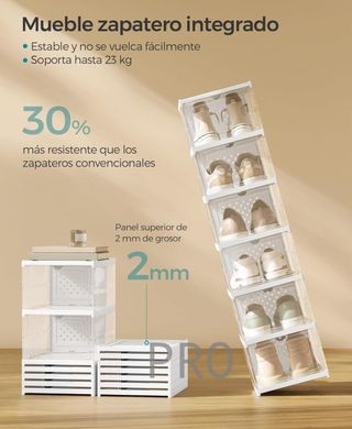 Cajas para zapatos de 12 organizadores