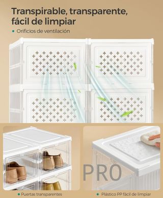 Cajas para zapatos de 12 organizadores