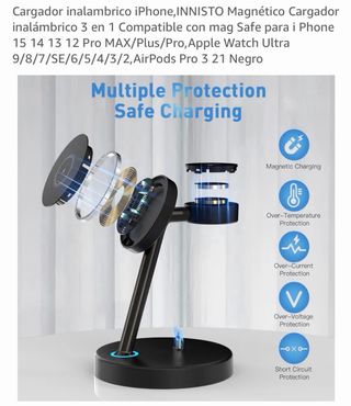Cargador Inalámbrico 3 en 1 INNISTO