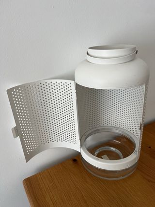 Farol Adelhet Ikea blanco y cristal