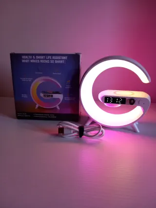 Lampada Smart con Caricatore Wireless