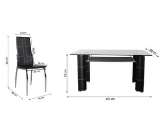 .OFERTA - HERMOSA MESA COMEDOR DELUX + 6 SILLAS.