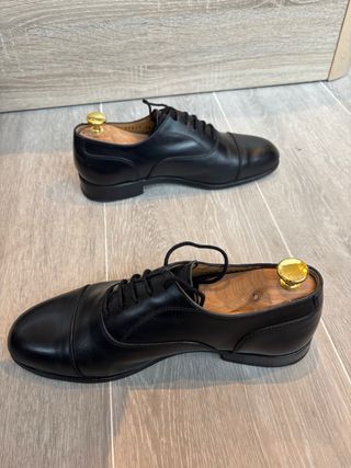 Zapatos piel Oxford Negros Hombre