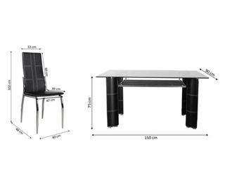 OFERTA - HERMOSA MESA COMEDOR DELUX + 6 SILLAS