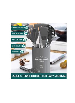 Juego de utensilios de cocina, 15 piezas de silicona