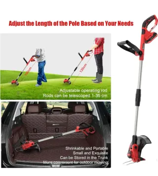 Desbrozadora Eléctrica con Batería y Accesorios