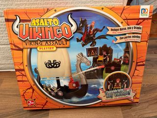Playset Asalto Vikingo con Barco, Isla y Dragón