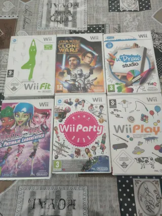 6 Videojuegos Wii: Star Wars, Wii Fit, Party, Play
