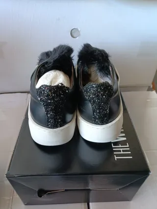 Zapatos Mujer Negro y Dorado