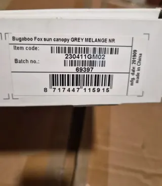 Capota extensible bugaboo FOX gris melange Nueva