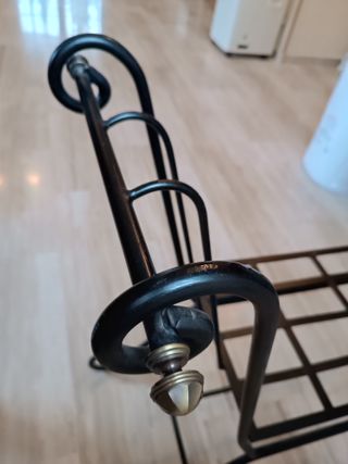 Banco Asiento Hierro Forjado Negro