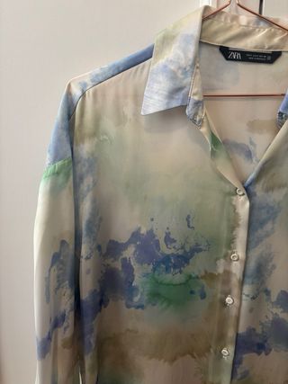 Camisa Zara Estampada Multicolor