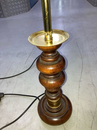 Lámpara de salón madera y tela