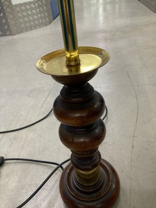 Lámpara de salón madera y tela